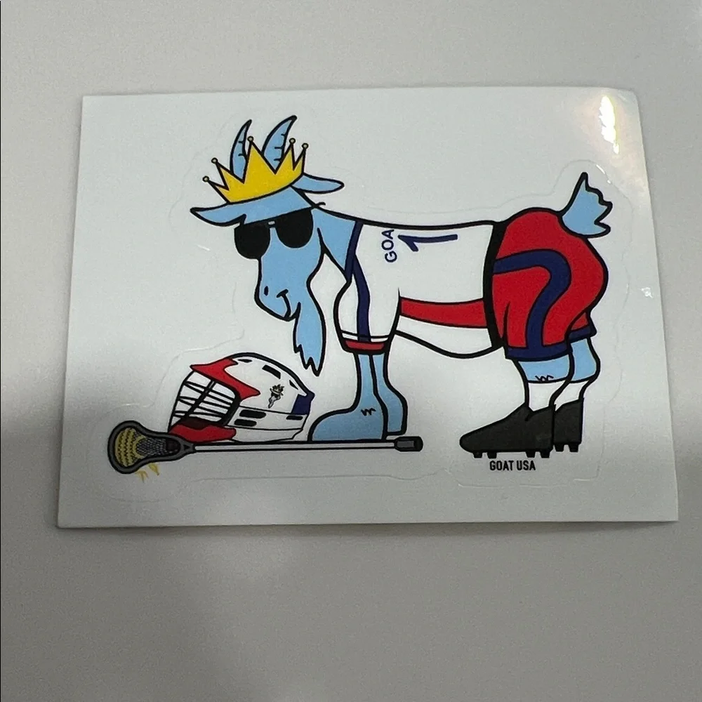 GOAT USA Lacrosse Goat Sticker - Blue, Red, Yellow